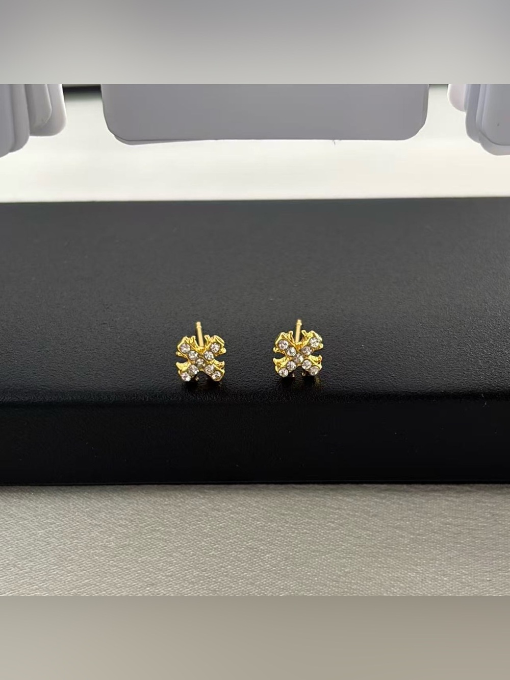 6mm CZ Cross Stud Earrings for Men Women Streetwear Punk Hip Hop Unisex Style